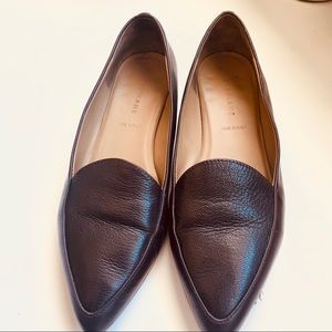 Everlane Burgundy Leather Flats